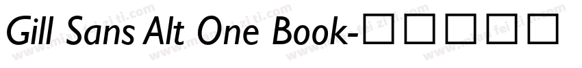 Gill Sans Alt One Book字体转换
